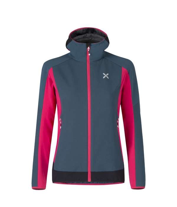Montura dámská bunda Premium Wind Hoody, růžová/šedá/černá, M